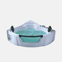 Baignoire de massage d'angle compacte Jacuzzier européenne, design moderne, prix abordable, baignoire à remous pour la vente en gros