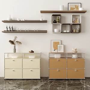 ארון וינטג' של USM, מזנון נירוסטה, ארון טלוויזיה מודרני ופשוט, ארון אחסון, מזנון - Product Image 5