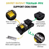 Module de bornier de distribution d'alimentation AOSI 1 position pour rail DIN automobile avec filtre pour boîtier de commande électrique