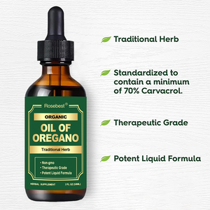 Rosebest, Proveedor Chino, Venta al por Mayor, Etiqueta Privada, Aceite de Orégano Vegano, Extraído en Forma Natural, Suplemento Herbal Tradicional en Gotas - Product Image 2