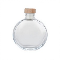 Bouteille en verre rose de luxe pour aromathérapie, bouteille ronde de vin, vente en gros pour la fragrance professionnelle et domestique