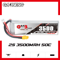 بطارية ليثيوم بوليمر GAONENG GNB عالية الجودة 3500 مللي أمبير 2S 7.4 فولت 50C مع قابس XT60 لسيارات التحكم عن بعد 1/10 والطائرات بدون طيار والهليكوبتر
