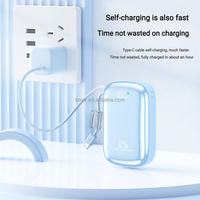 Nouvelle mini batterie externe portable personnalisée avec logo, 20000 mAh, charge rapide 20W, design ultra fin, compatible Japon, Type-C intégré