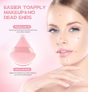 Private Label Cotton Velour Makeup <b>Puff</b> Portable Soft Triangle Cosmetic Powder <b>Puff</b> for Setting,Contouring and Under Eyes - Product Image 2