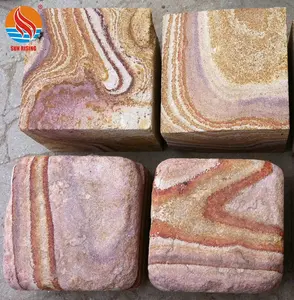 Rainbow Sandstone Cobble Stone Pavers