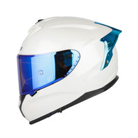 Casques de moto moulants unisexe, équipement complet à double objectif, visage couvert rouge, noir, scintillant, flash, résistant à la chaleur
