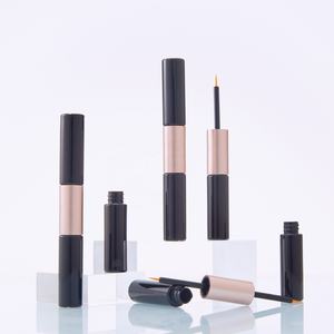 Unique Design Dual Ended 2 in 1shiny Uv Black Gold Round Empty <b>Mascara</b> Tubes Container With Brush With <b>Wand</b> - Product Image 1