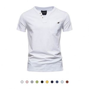 Camiseta informal de algodón de estilo japonés para hombre y mujer, de verano, con corte ajustado y bolsillos - Product Image 1