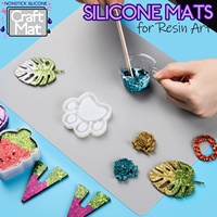 Silikonmatte für Bastelarbeiten 11,75x8,25 Zoll (29,7x21,0cm) für Harz, Farbe, Ton, DIY-Kunst & Handwerk, Hellgrau Transparent