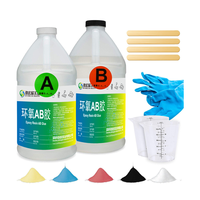 Kit gallon résine époxy AB transparente et durcisseur pour bricolage (kit résine époxy 1:1) vente en gros en usine