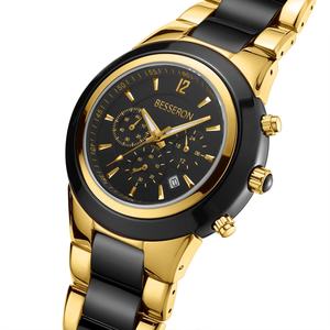 Montres-bracelets pour hommes Besseron, nouveau style, céramique et acier inoxydable, mouvement à quartz japonais Os20 - Product Image 5