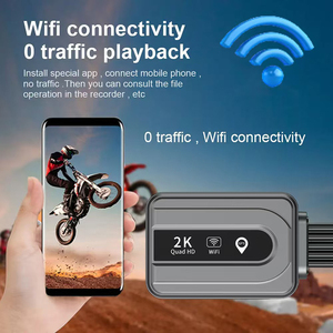Cámara Inteligente <span class=keywords><strong>para</strong></span> Motocicleta 2K con WiFi, Grabación en Bucle, Resistente al Agua IP67, Pantalla Táctil de Gran Angular, Estilo Caja Negra - Product Image 3