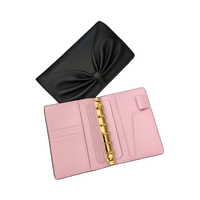 Nouveau carnet de budget personnalisé avec couverture à nœud au design de niche, mignon, avec 6 anneaux, pour usage personnel