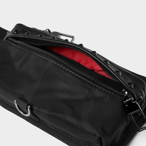 <span class=keywords><strong>Riñonera</strong></span> personalizada de nailon para hombre, bolso de cintura con cinturón, color negro - Product Image 3
