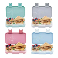 Boîte à lunch pour enfants, boîte bento, plastique PP écologique, pliable, étanche, compatible micro-ondes
