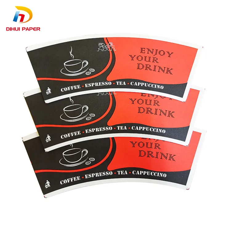 Wholesales Paper Cups Raw Material 150GSM-320GSM Single/Double PE Coated Coated Customized Logo Printing Paper Cup Fans
