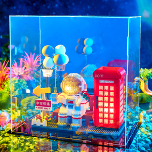 Lãng mạn Màu Đỏ giữa các vì sao loạt Phi Hành Gia điện thoại Hộp bút container đồ chơi tự làm khối xây dựng mô hình câu đố phù hợp với Giáo Dục Mới - Product Image 6