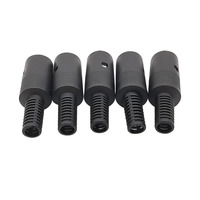 EBY 10 Stück Mini-DIN-Stecker 3/4/5/6/8-polig, männlich/weiblich, Steckdose, Lötanschluss, Kunststoffgriff, Adapter, Schwarz/Silber