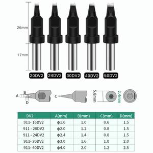 Puntas de Soldadura de Cobre sin Plomo para Robot de Soldadura Automática HANDIF Serie 911 de 150W, D/<span class=keywords><strong>DV1</strong></span>/DV2/PC, Calentamiento Rápido, 5 Piezas/Paquete - Product Image 5