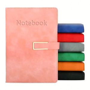 Cahiers en papier personnalisés, couverture rigide en cuir PU avec serrures, format A5, pour les étudiants - Product Image 6