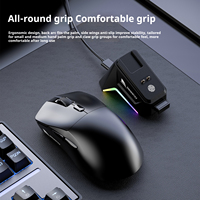 Ratón Inalámbrico para Juegos Smailwolf M3+ de Triple Modo, 12000 DPI, S205 RGB, 6 Botones Programables para PC, Portátil, Esports y Gamers