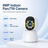 Kamera WiFi 720P Tersedia, Sudut Lebar 360 Derajat, Video Berwarna, Perangkat Keamanan Dalam Ruangan, Pelacakan Gerakan, Penglihatan Malam, Audio Dua Arah