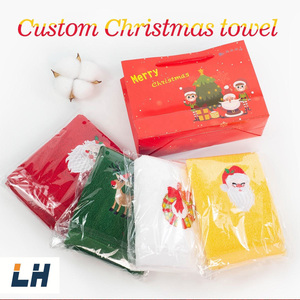 Noel Karikatür Pamuklu Çevre Dostu Hipoalerjenik Hızlı Kuruyan Dokuma Havlular ve Mutfak Havlusu Hediye İndirimi Özelleştirilmiş Renk ve Logo - Product Image 3