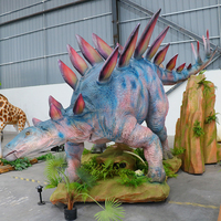 Modèle de dinosaure stégosaure animatronique grandeur nature haut de gamme