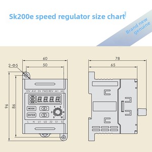 Sk200E Original 220V Regulador de velocidad monofásico universal Pantalla digital 0-10V Control analógico Nuevos controladores de motor originales - Product Image 3