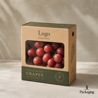 Boîtes en papier personnalisées avec logo imprimé pour fruits, avec inserts de séparation pour mangues et pêches de qualité supérieure