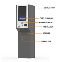 Borne de paiement automatique de kiosque de parking étanche OEM avec distributeur de cartes et paiement NFC