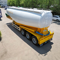 Camion-citerne à ciment en vrac à 3 essieux, 58 m³, avec compresseur d'air bicylindre 14 m³, pneus 1200R24, déchargement par le bas, pour conditions opérationnelles en Afrique