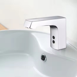 Grifo de Lavabo Moderno de Latón Cromado <span class=keywords><strong>con</strong></span> <span class=keywords><strong>Sensor</strong></span> Táctil, Monomando, Montaje en Cubierta, Ahorro de Agua, Apagado Automático, Fácil Instalación - Product Image 3