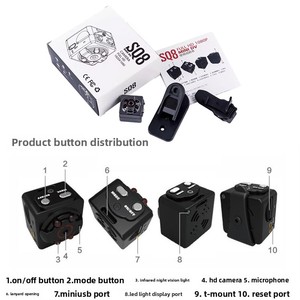 Oem ODM Hỗ trợ <span class=keywords><strong>Mini</strong></span> thể thao DV máy ảnh MD18 128GB được xây dựng trong bộ nhớ 130 góc rộng Full HD 1080P phát hiện chuyển động tầm nhìn ban đêm - Product Image 5