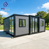 Maison mobile moderne préfabriquée prête à l'emploi 20 pieds 40 pieds, 2, 4 ou 5 chambres, conteneur extensible à vendre