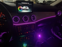 Lumière ambiante dynamique 64 couleurs pour mercedes-benz W117 CLA 2013-2019 éclairage LED intérieur mise à niveau accessoires d'aération