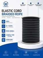 Cordon élastique en macramé, cordon antichoc, noyau en latex EPDM, 3 mm-10 mm, corde extensible tressée et enduite pour sacs et chaussures