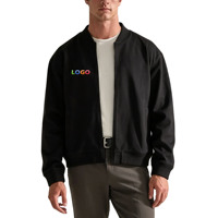 Blouson Bomber Homme Personnalisé Style Universitaire Zippé Col Côtelé Color Block Coupe Décontractée