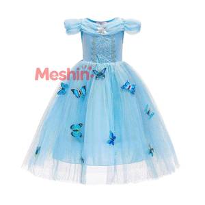 ชุดเดรสลายหิมะสีฟ้าสำหรับเด็กผู้หญิง MS Ice Cute Girls Princess เหมาะสำหรับการแสดง - Product Image 1
