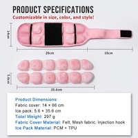 Compresse froide longue multifonctionnelle PCM pour soulager les douleurs au coude/à la genouille, coussin de refroidissement respirant pour le sport, 66x14cm, classe I, marque Bingfan