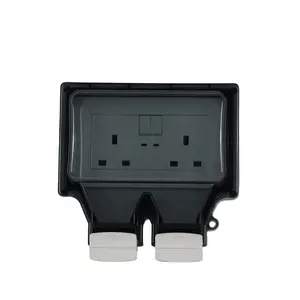 IP66 250V 16amp weatherproof switch socket for outdoor 2gang universal 2 gang switch and garden bathroom weatherproof outlet