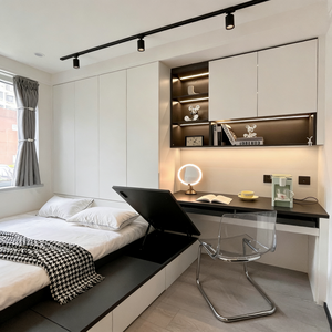 Ensemble de placard tatami moderne en bois personnalisé pour petite chambre, avec armoire de rangement, pour hôtel et villa - Product Image 3