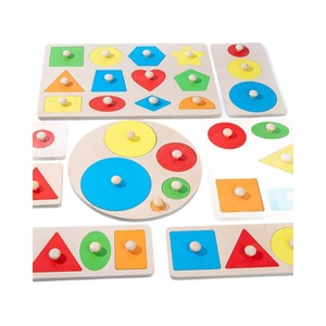 Geometric Puzzle <b>Boards</b> Wooden Shape <b>Matching</b> Educational Toy For Children 4-6 Years Old Brain Boosting Montessori Learning Kit - Product Image 5