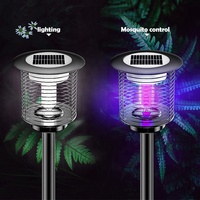 Lampe anti-moustiques LED solaire à choc électrique, piège à mouches, étanche IP65, exterminateur d'insectes d'extérieur avec garantie de 5 ans