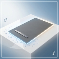 Receveur de douche en polystyrène XPS LUX Industrial, design européen, haute résistance à la compression, installation facile, durée de vie 15-20 ans