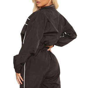 OEM Custom Winter Solid Streetwear Heavyweight Windbreaker Suit Two Piece Set <b>Zip</b>-<b>Up</b> <b>Jacket</b> Polyester Tracksuit Men - Product Image 3