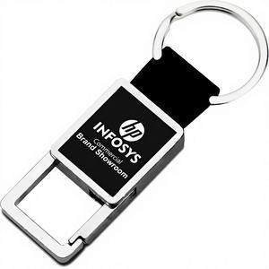 Porte-clés en cuir de qualité supérieure, design martelé en alliage de zinc, impression UV, offre du fabricant indien, utilisation Regal Incorporation - Product Image 1