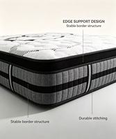 Matelas de lit compressé à ressorts ensachés Euro Top, matelas hybride moderne double, queen, king size, en mousse à mémoire de forme avec gel