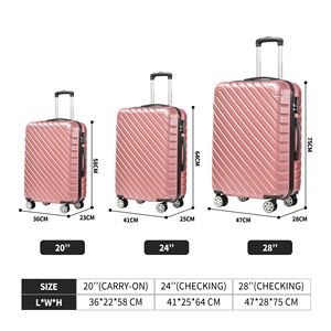 Económico Valise De Luxe Ligtweigh 4 ruedas maleta de viaje maleta grande equipaje 1 pieza para todos los grupos de edad - Product Image 2