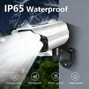 Cámara de Seguridad Solar Falsa con Luz LED, Sensor de Movimiento, Impermeable, Inalámbrica, Lámpara de Simulación para Jardín, Patio, Antirrobo - Product Image 4